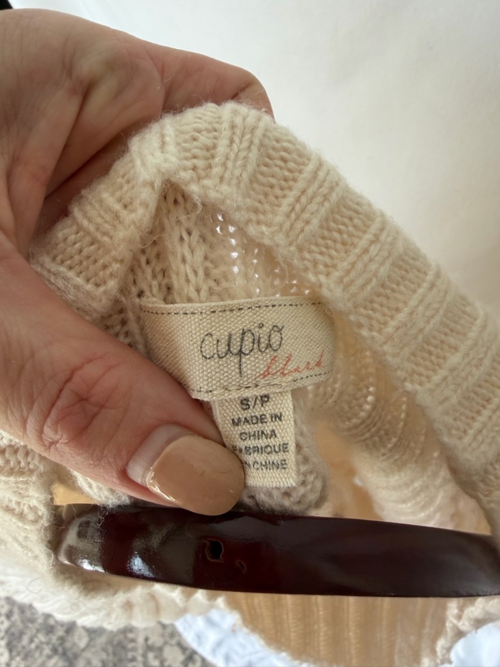 Ivory Ribbed Crewneck Sweater - Picture 2 of 6